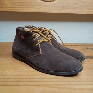 Harmont & Blaine Mens Size 41  US 7.5 Brown Suede  Lace Up Ankle Boots